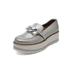 GENERAL - Zapato Mocasin Salva Plata Eslabon Moca