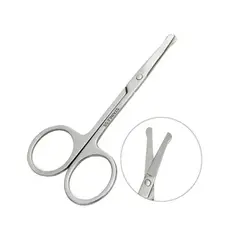 GENERICO - Tijera De Acero Inoxidable Punta Redonda Bebes Cejas Barba