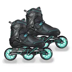 QMAX - Patines Semiprofesionales en Linea Ajustables Azul 39-42