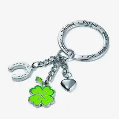 TROIKA - Llavero Herrad Hoja Y Corazon Multicolor