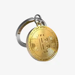 METALMORPHOSE - Llavero Con Diseño Úniico Dorado