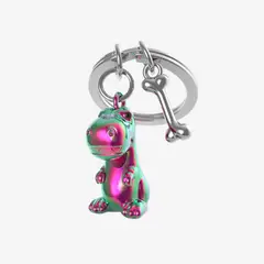 METALMORPHOSE - Llavero Con Diseño Úniico MoradoFucsia