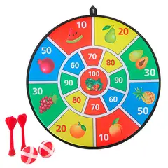 GENERICO - Tiro Al Blanco Tablero + 2 Dardos + 2 Bolas Pegacil Juego
