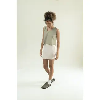 PURA - Camisa Básica Corta Verde Manzana