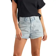 LEONISA - Short corto tiro medio con bolsillos funcionales