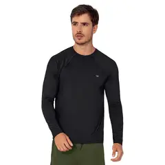 LEO - Camiseta deportiva masculina manga larga con protección UV