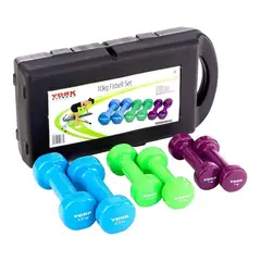 GENERICO - Kit X 6 Mancuernas Pesas 10 Kilos 20 Libras Ejercicio