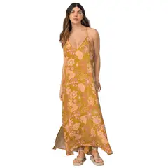 LEONISA - Vestido largo estampado con espalda descubierta