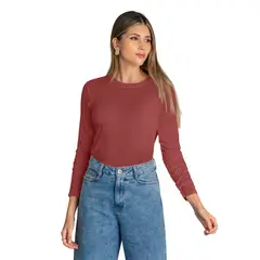 LEONISA - Camiseta manga larga silueta crop