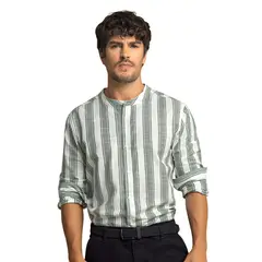 LEO - Camisa manga larga en algodón para hombre