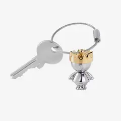 TROIKA - Llavero Little King Plateado