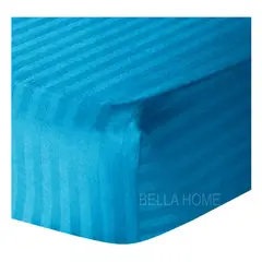 GENERICO - Sábana Ajustable Semidoble 120x190x30 + 2 Fundas Turquesa