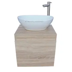 MAOS - Mueble Para Lavamanos Repisa Flotante Con Puerta