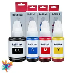 GENERICO - Tintas GI-190 genéricas para impresora PIXMA G1100,G2100, G2110, G3100, Kit x 4