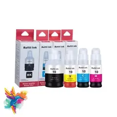 GENERICO - Tintas GI-10 genéricas para impresora PIXMA G5010, G5011, G6010, Kit x 4