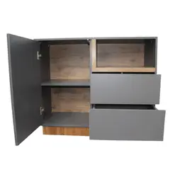 MAOS - Comoda O Cajonera Bicolor Moderna En Madera
