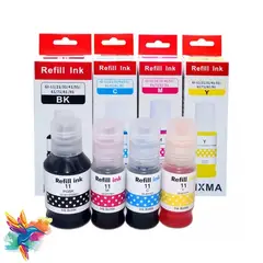 GENERICO - Tintas GI-11 genéricas para impresora PIXMA G2160 y G3160, Kit x 4