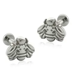 AGHA JEWELRY - Titanio Aretes piercing Abeja para Lóbulo_.