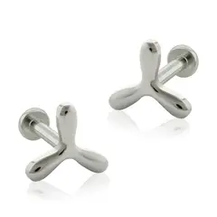 AGHA JEWELRY - Titanio Aretes piercing Boomerang para Lóbulo