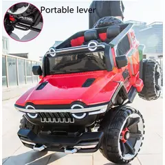 BEBESUNITA - Carro Eléctrico 4x4 Todo Terreno CRemoto LlCaucho rojo