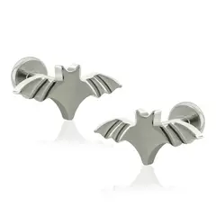 AGHA JEWELRY - Titanio Aretes piercing Murciélago para Lóbulo