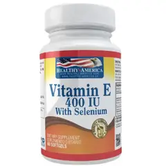 HEALTHY AMERICA - Vitamina E 400 IU con Selenio 60 Cápsulas