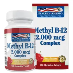HEALTHY AMERICA - Methyl B-12 2.000mcg 100 Pastillas -