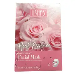 USHAS - MASCARILLAS EXTRACTO DE ROSAS X 10PCS HIDRATANTE