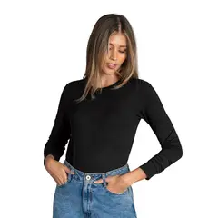 LEONISA - Camiseta manga larga silueta crop