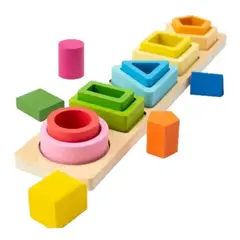 GENERICO - Juguetes Apilables Educativos Clasificar Rompecabezas Formas