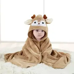 GENERICO - Manta para Bebé Niños Suave Con Capota Multiusos