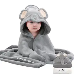 GENERICO - Toalla para Bebe Niños Suave Con Capota Multiusos