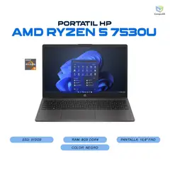 HP - Portátil RYZEN 5 7520U + ram 8GB - 255 G10