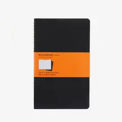MOLESKINE - Libreta Cahier Grande Rayas Negra Sc X3