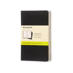 MOLESKINE - Libreta Cahier Pequeña Blanca X3 Negra