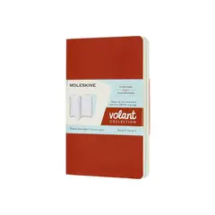 MOLESKINE - Libreta Volant Pequeña Rayas Azul/Naranja
