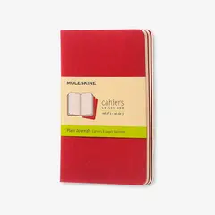 MOLESKINE - Libreta Cahier Pequeña Plana X3 Rojo