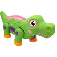GENERICO - Robot Cocodrilo Dinosaurio Mascota Luces Sonido +bateria