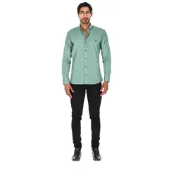 LA CHAQUETERIA - Camisa en Algodón 100% LCC2301 Verde Pastel