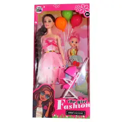 GENERICO - Muñeca Princesa Vestido Coche Globo Juguete Niña +accesorios