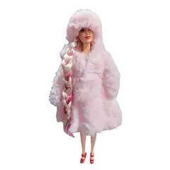 GENERICO - Muñeca Princesa Reina Vestido Lanoso Frio Cabello Largo