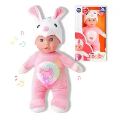 GENERICO - Muñeco Bebe Niñas Mi Baby Sonido Felpa Juguete Pijama Conejo