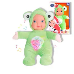 GENERICO - Muñeco Bebe Niñas Mi Baby Sonido Felpa Juguete Pijama Rana