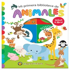 JUGANDO Y EDUCANDO - Libro Infantil Mi Primera Biblioteca De Animales 6 Minilibros