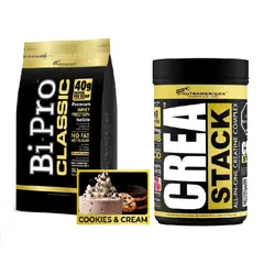 MEGAPLEX - Combo Proteina Bipro Classic Cookies&C 3 lb+Creatina Crea Stack 1.3 LB