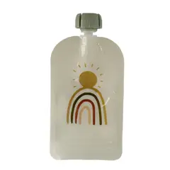 GENERICO - Bolsa reutilizable para batidos infantiles Arcoiris crema