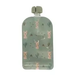 GENERICO - Bolsa reutilizable para batidos infantiles Llama verde