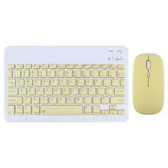KEYBOARD - Teclado Bluetooth Kit Mouse Y Teclado Nuevo Amarillo