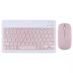 KEYBOARD - Teclado Bluetooth Kit Mouse Y Teclado Nuevo Rosa