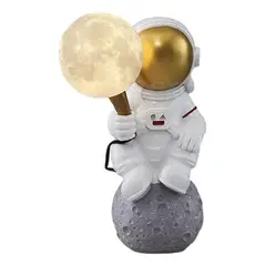 MOBLIHOUSE - Lampara De Mesa Astronauta Para Habitación De Los Niños